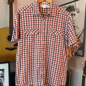Plaid Short Sleeve Button Down